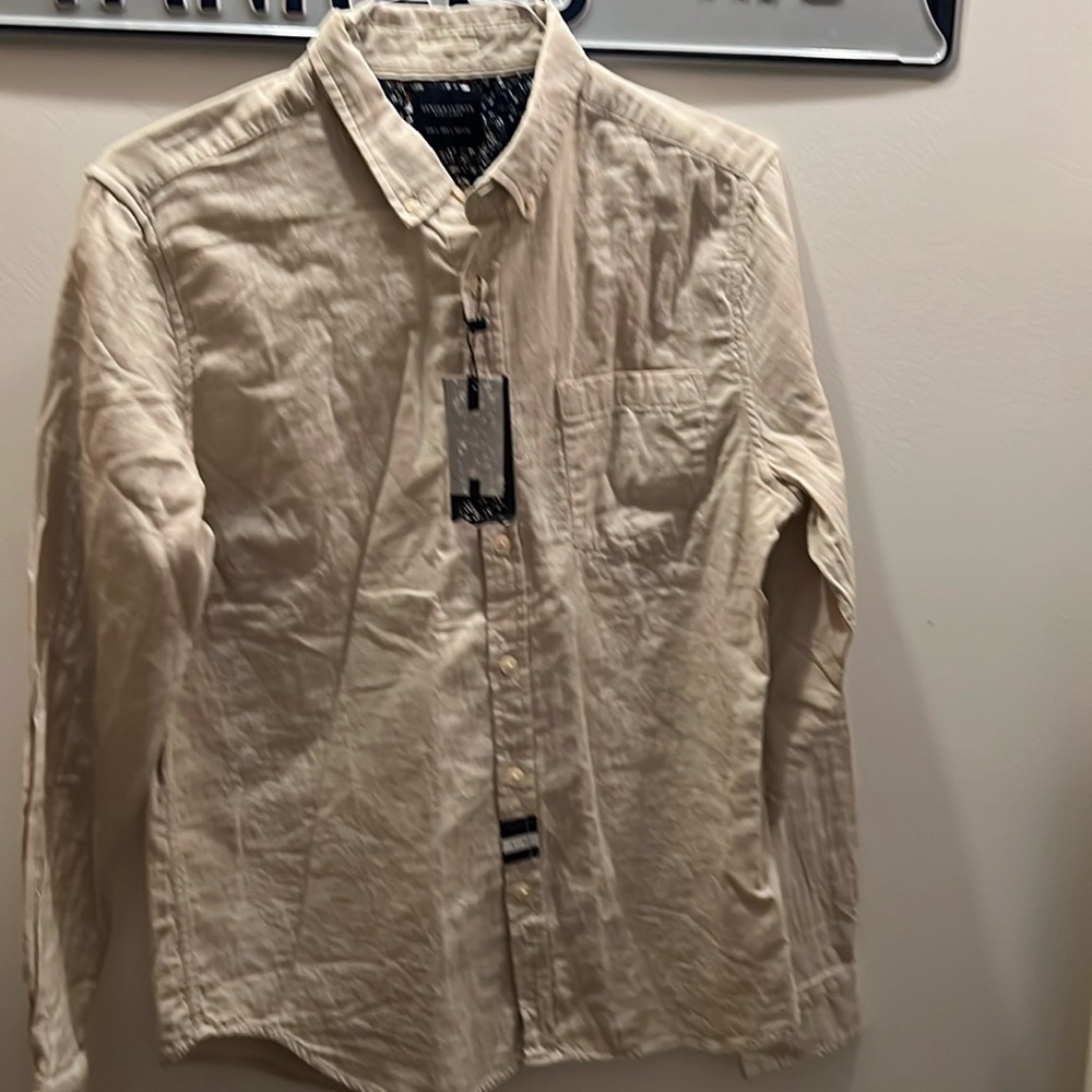 Denim and Flower  Button Down Men’s Shirt
